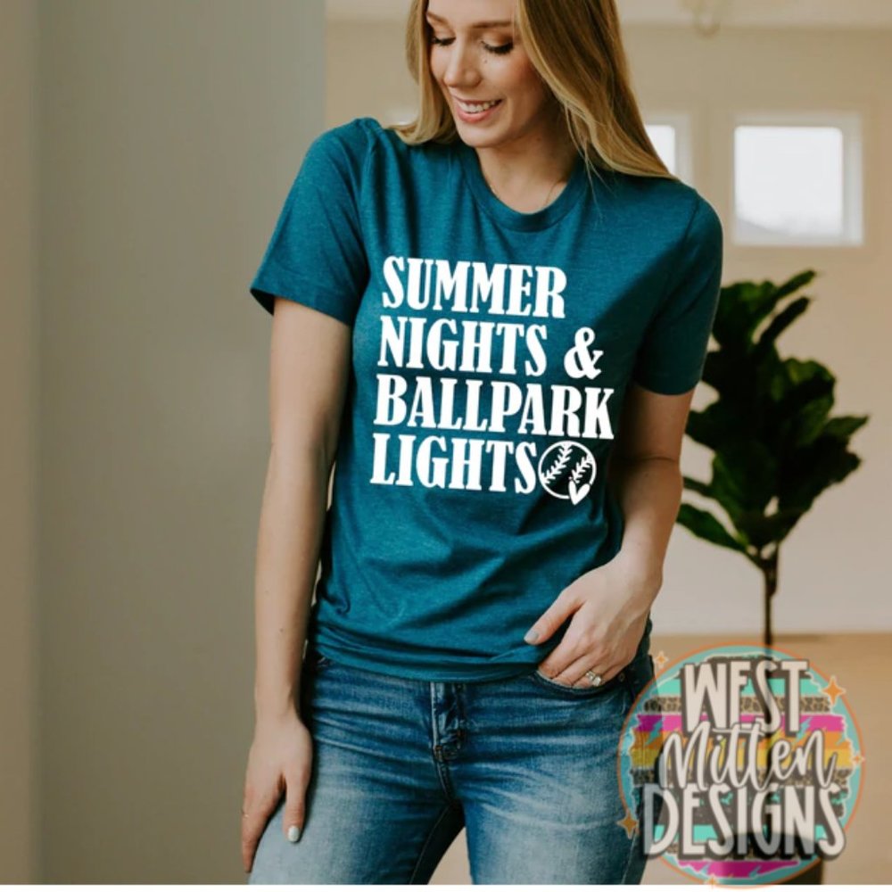 Summer Nights & Ballpark Lights Tee - Picture 1 of 4